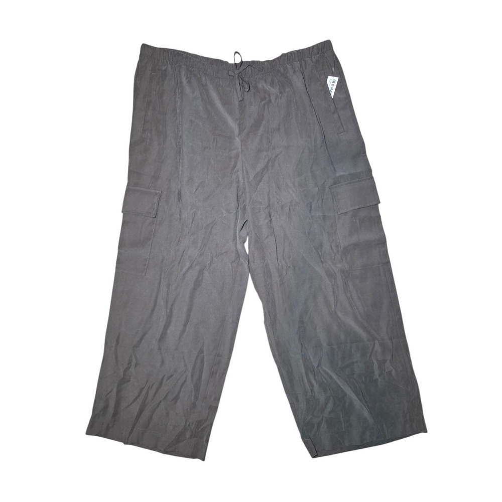 Extra-High-Rise Wide Leg Cargo Pants Olive Green Pull-On Old‎ Navy XXL NWT